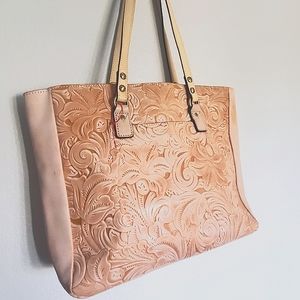 Patricia Nash Solero Leather Tote Amber wax